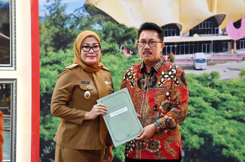 Thamrin Purna Tugas, Intji Indriati Plh Sekda Lampung Selatan