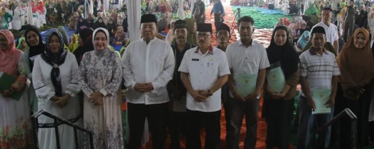 Sekda Thamrin Hadiri Pengajian Akbar Provinsi Lampung di Kecamatan Natar