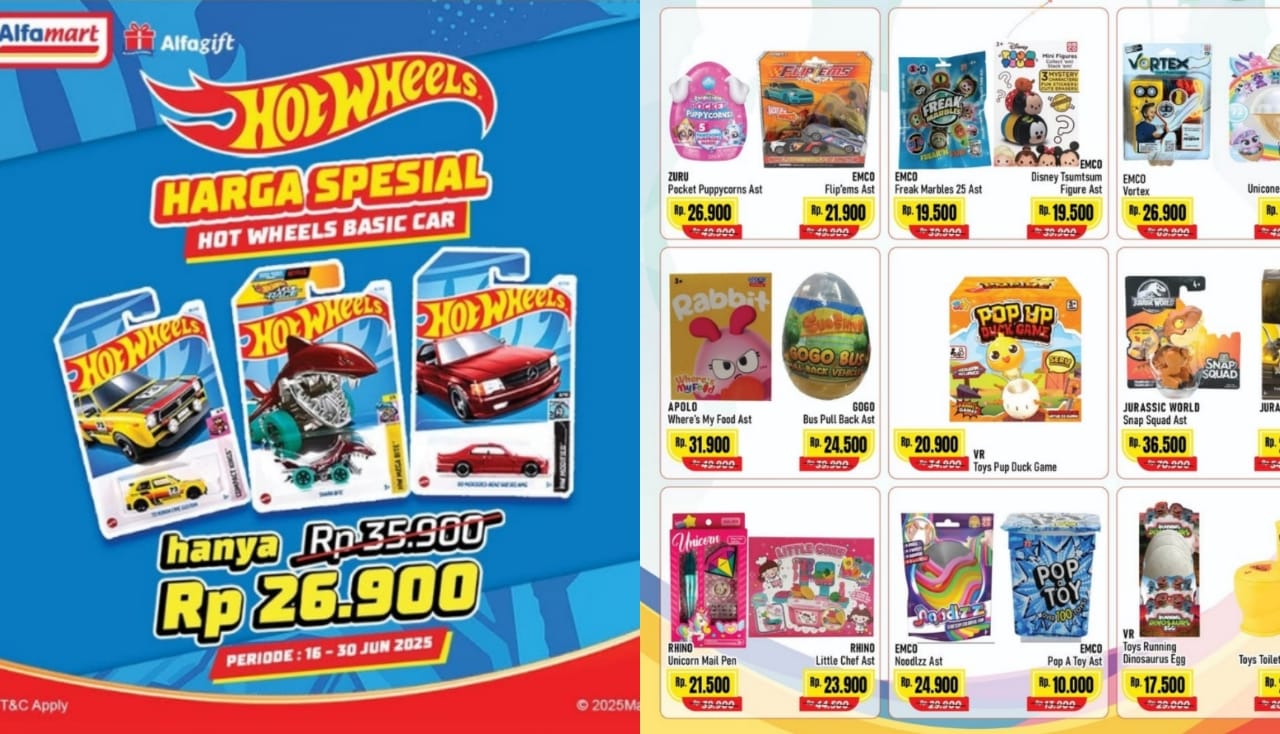 Promo Alfamart Hari Ini, Diskon Mainan Favorit Hingga 75 Persen! Ini Katalognya